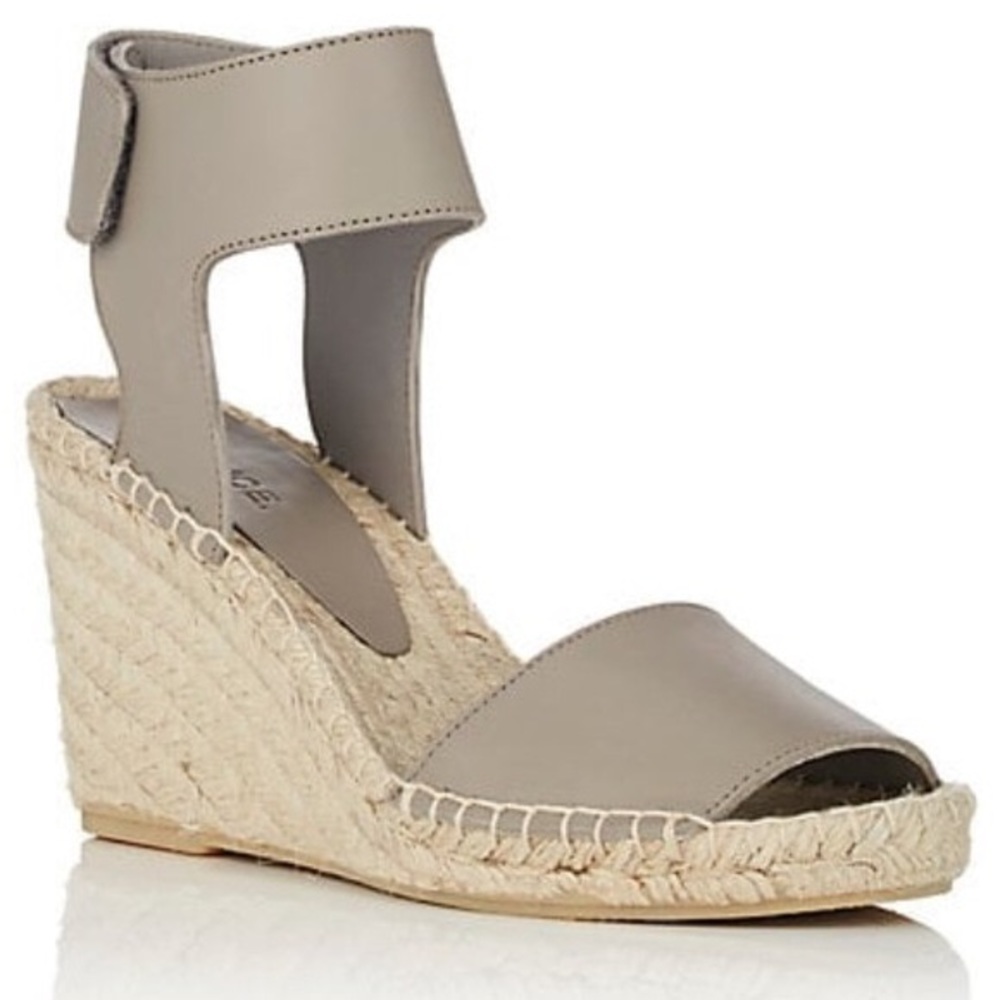 Vince. Sophie Leather Wedge Espadrille Sandals
